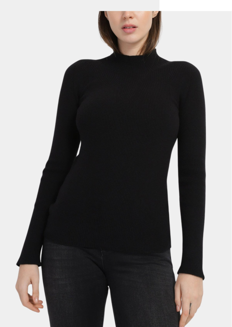 Джемпер Slim Fit для женщин (477665), цвет Черный - №2