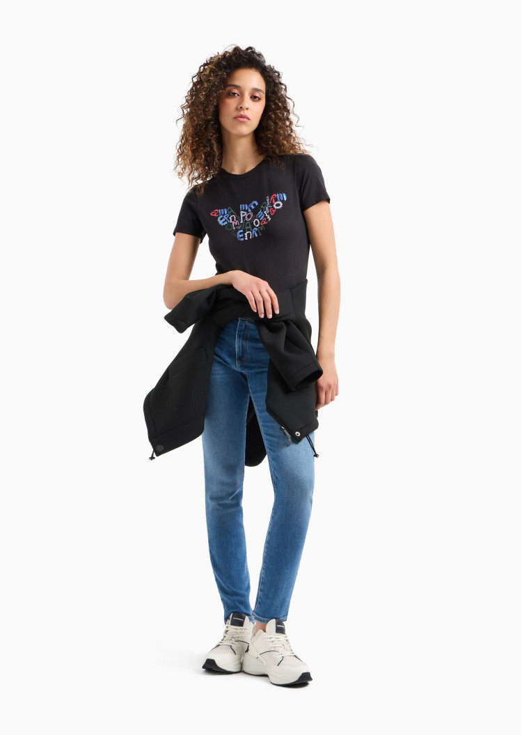 Футболка Slim fit для жінок (477673), колір Чорний - №3
