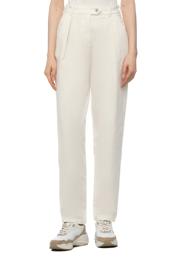 Брюки fashion Regular Fit Висока для жінок (477707), колір Білий - №2