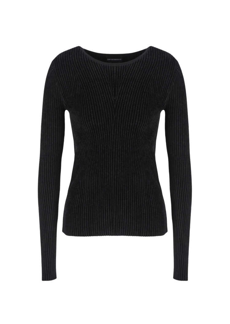Джемпер Slim fit для жінок (477713), колір Чорний - №1