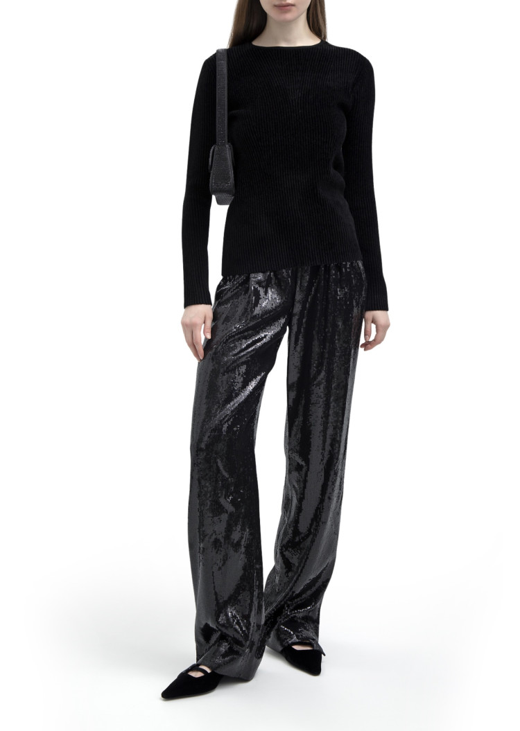 Джемпер Slim Fit для жінок (477713), колір Чорний - №3