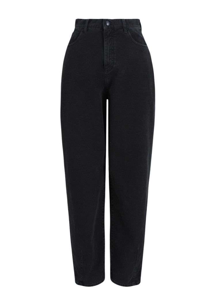 Джинсы Regular Regular fit Высокая для женщин (477717), цвет Черный - №1