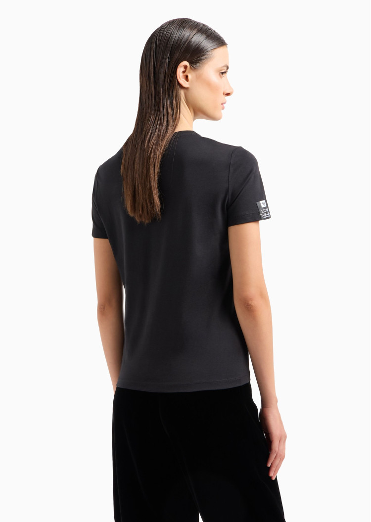 Футболка Slim fit для жінок (477728), колір Чорний - №4