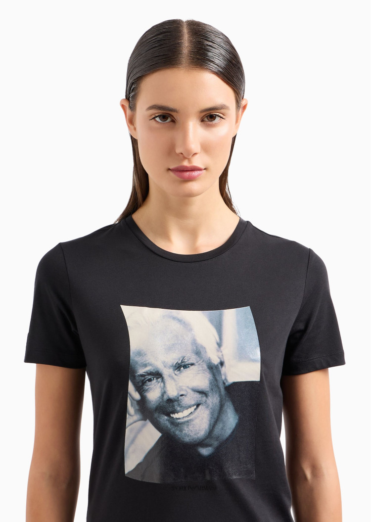Футболка Slim fit для жінок (477728), колір Чорний - №5