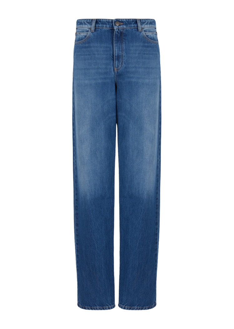 Джинсы Regular Regular fit Высокая для женщин (477731), цвет Синий - №1