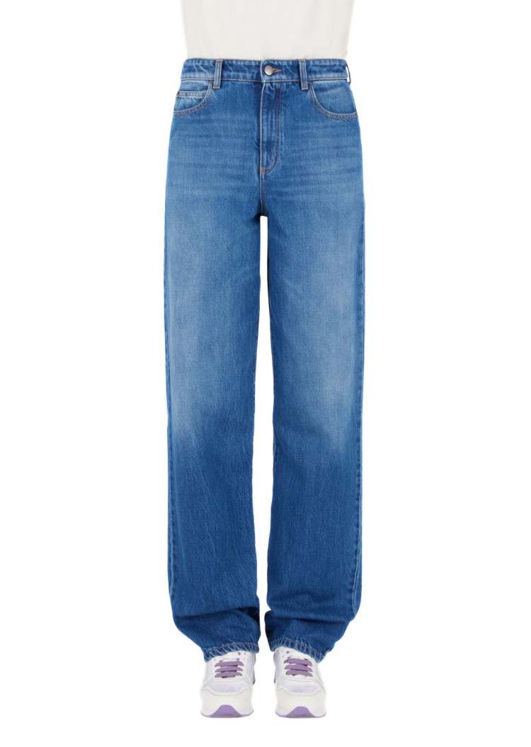 Джинсы Regular Regular Fit Высокая для женщин (477731), цвет Синий - №4