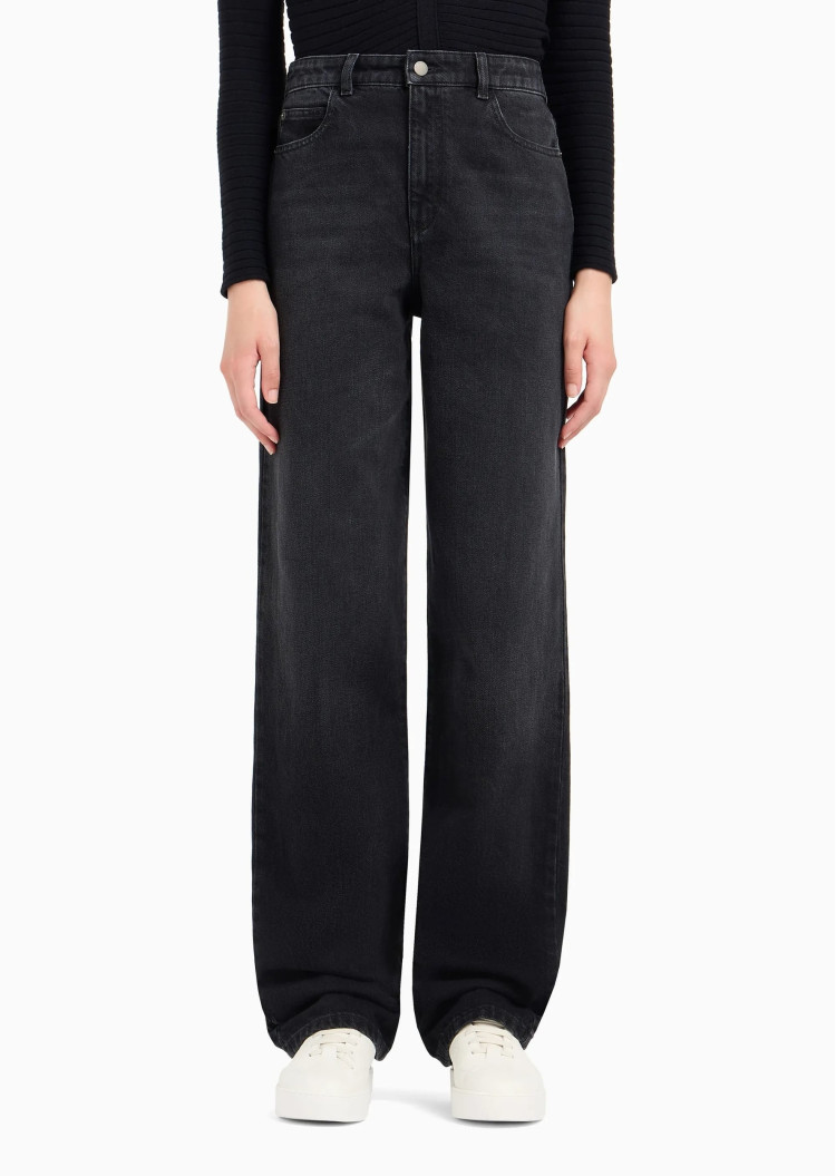 Джинси Regular Regular Fit Висока для жінок (477737), колір Чорний - №2