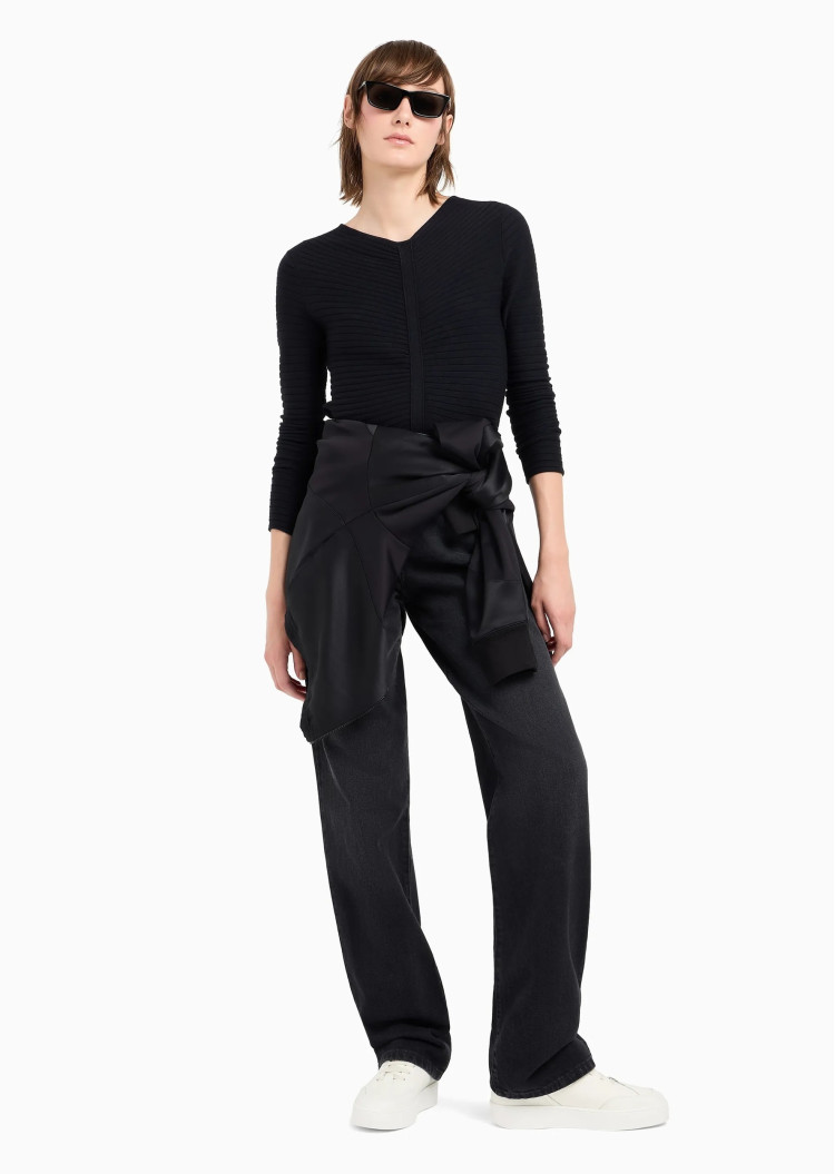 Джинси Regular Regular Fit Висока для жінок (477737), колір Чорний - №3