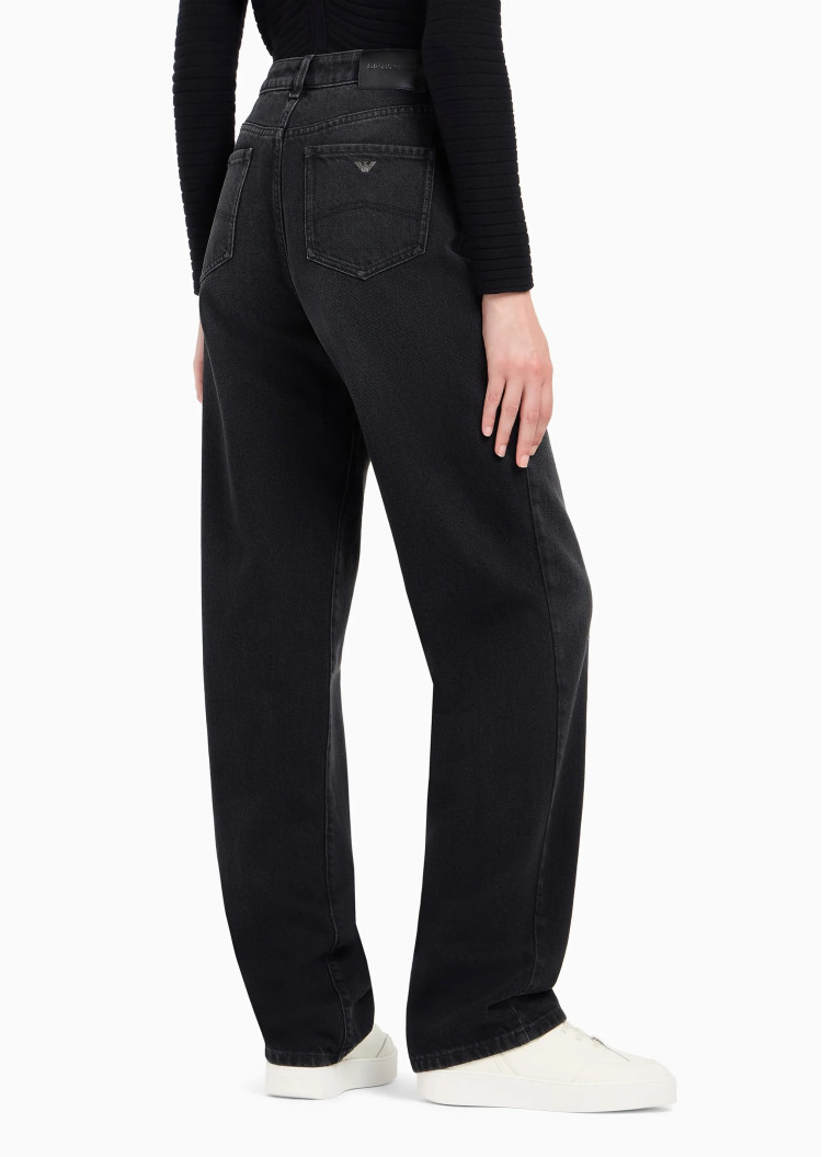 Джинсы Regular Regular fit Высокая для женщин (477737), цвет Черный - №4