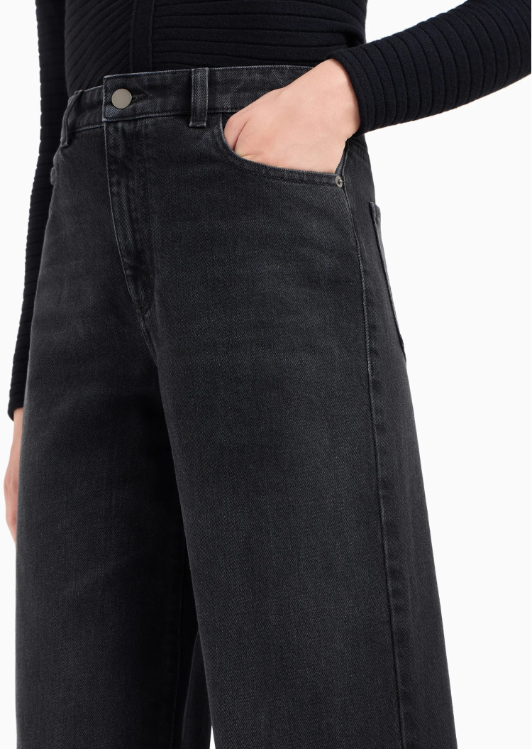 Джинсы Regular Regular fit Высокая для женщин (477737), цвет Черный - №5