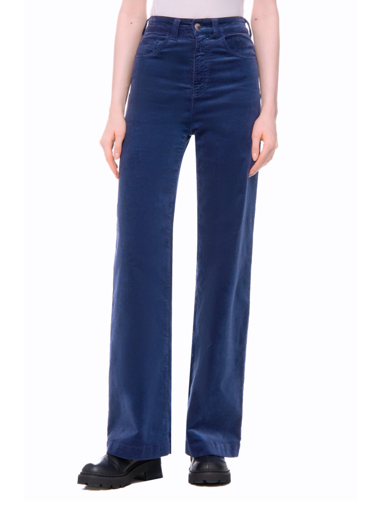 Брюки fashion Regular Fit Висока для жінок (477744), колір Синій - №2