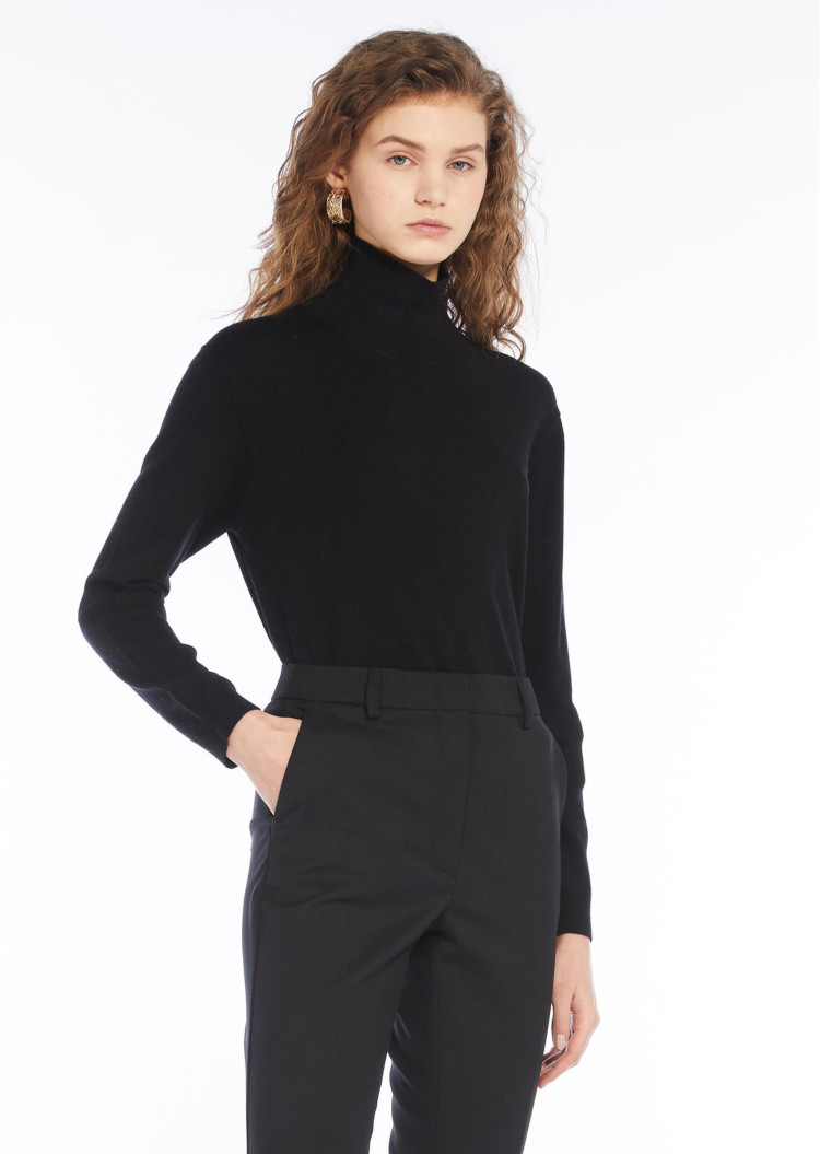 Свитер Slim fit для женщин (477929), цвет Черный - №4