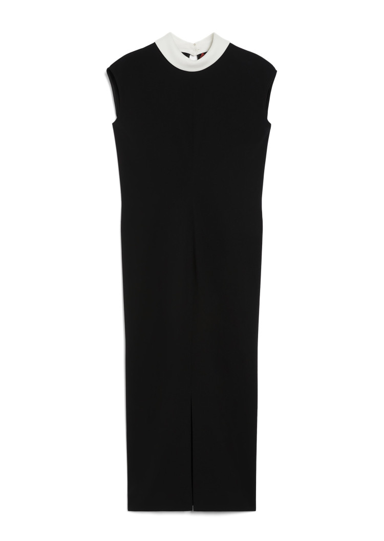 Сукні міді Slim fit для жінок (478474), колір Чорний - №1