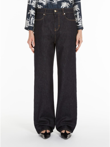 Джинсы Regular Regular Fit: классический крой, средняя свобода движений. Высокая