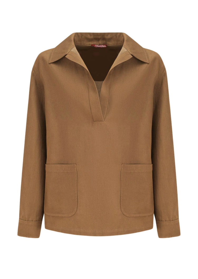 Рубашка с длинным рукавом Relaxed fit для женщин (478482), цвет Коричневый - №1