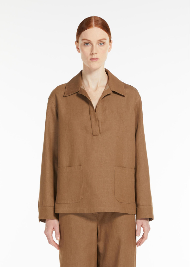 Рубашка с длинным рукавом Relaxed fit для женщин (478482), цвет Коричневый - №2