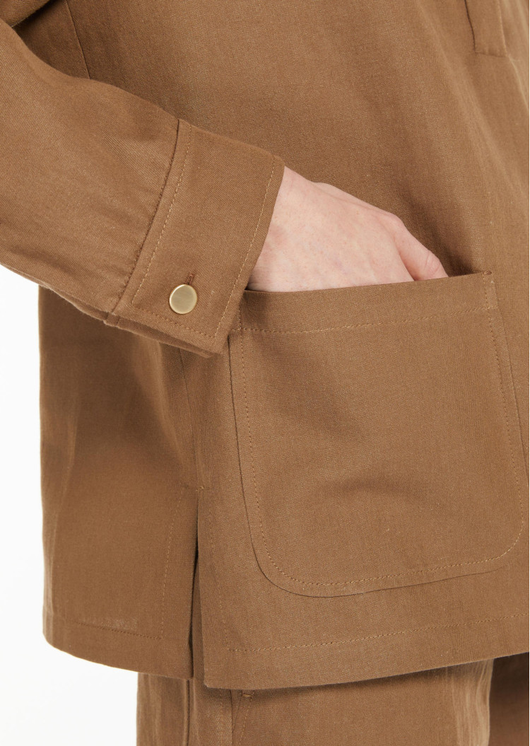 Рубашка с длинным рукавом Relaxed fit для женщин (478482), цвет Коричневый - №4