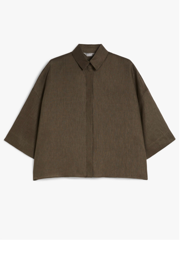 Сорочка з 3/4 рукавом Relaxed fit для жінок (478540), колір Зелений - №1