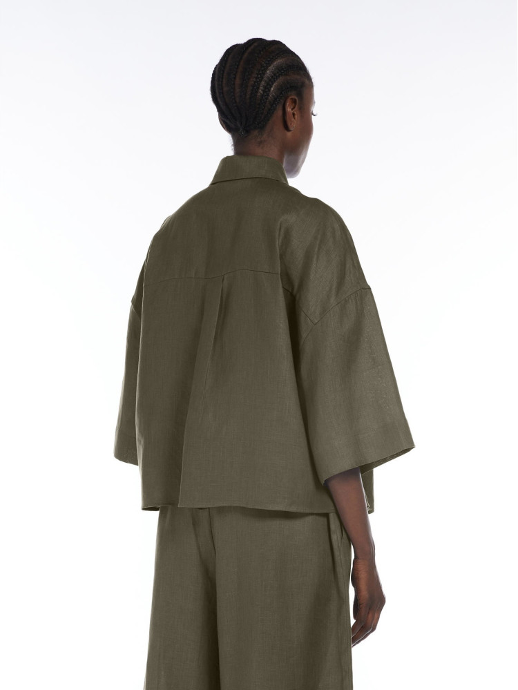 Сорочка з 3/4 рукавом Relaxed fit для жінок (478540), колір Зелений - №3