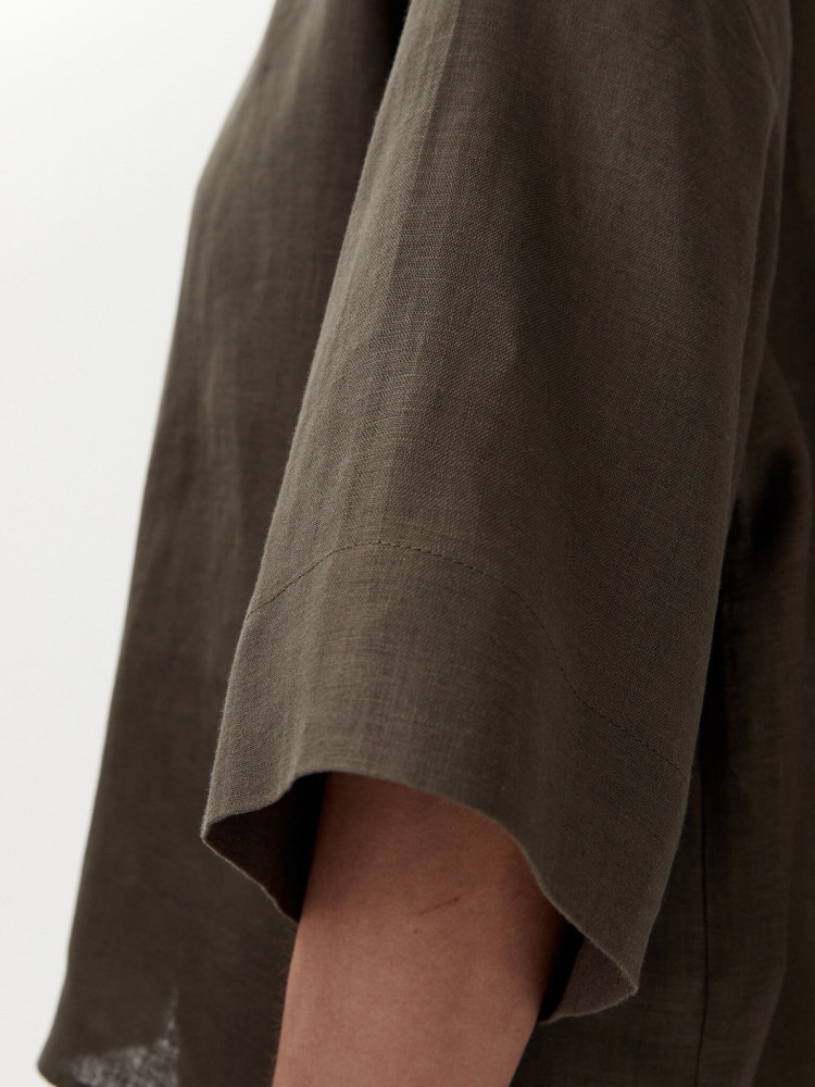Сорочка з 3/4 рукавом Relaxed fit для жінок (478540), колір Зелений - №5