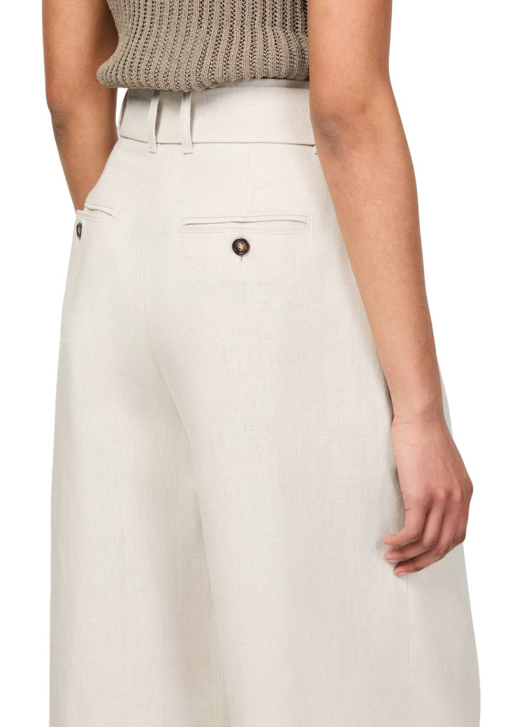 Брюки fashion Regular Fit Висока для жінок (478553), колір Бежевий - №4