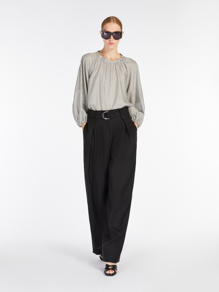 Брюки fashion Regular Fit Висока для жінок (478554), колір Чорний - №3
