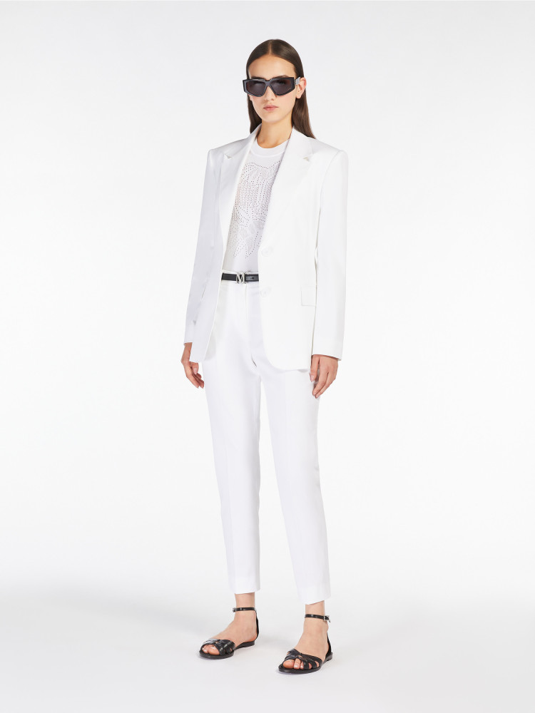 Брюки классика Slim Fit Средняя для женщин (478572), цвет Белый - №3