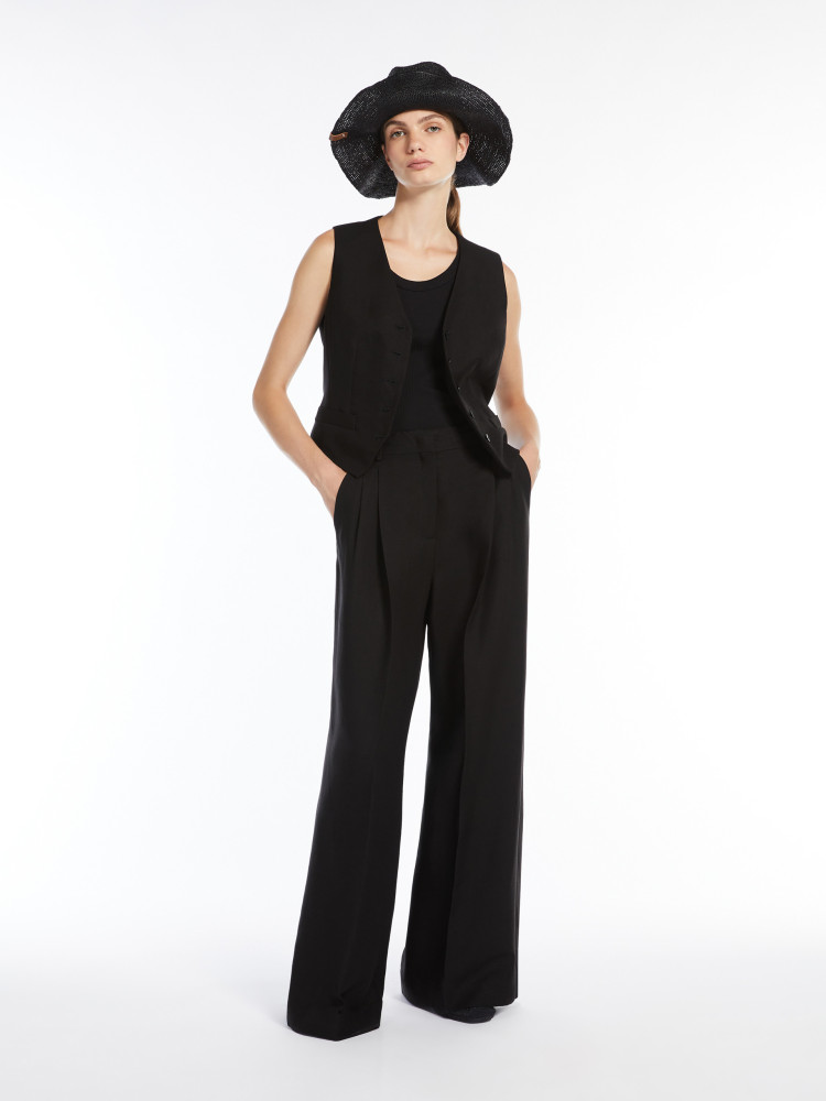 Брюки повседневные Relaxed fit Высокая для женщин (478600), цвет Черный - №2