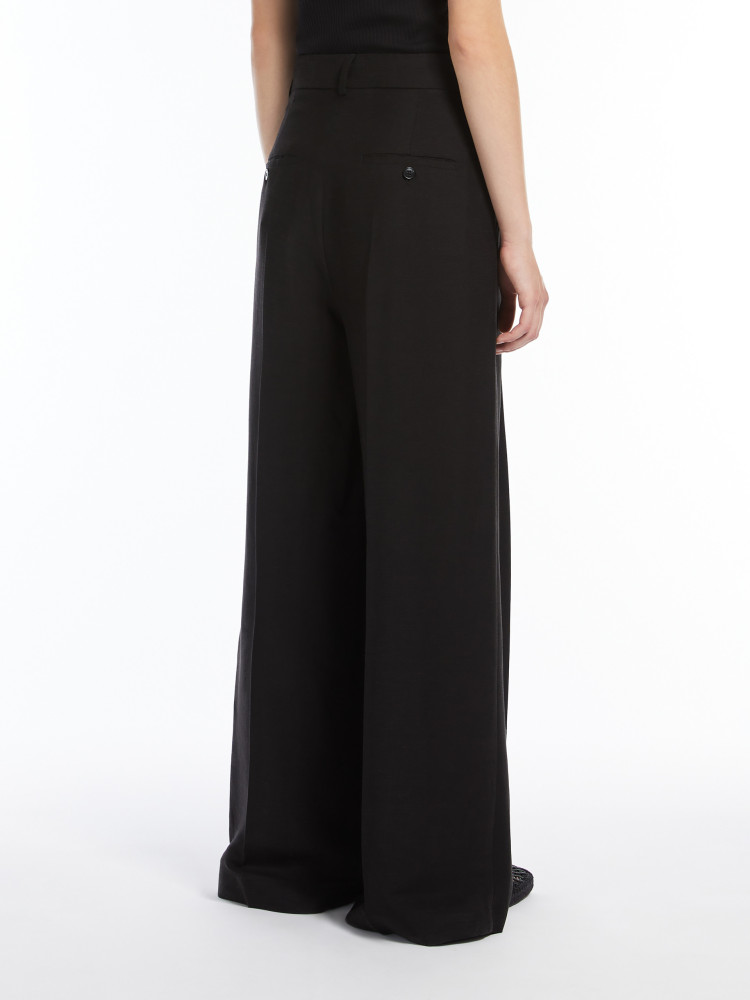 Брюки повседневные Relaxed fit Высокая для женщин (478600), цвет Черный - №4