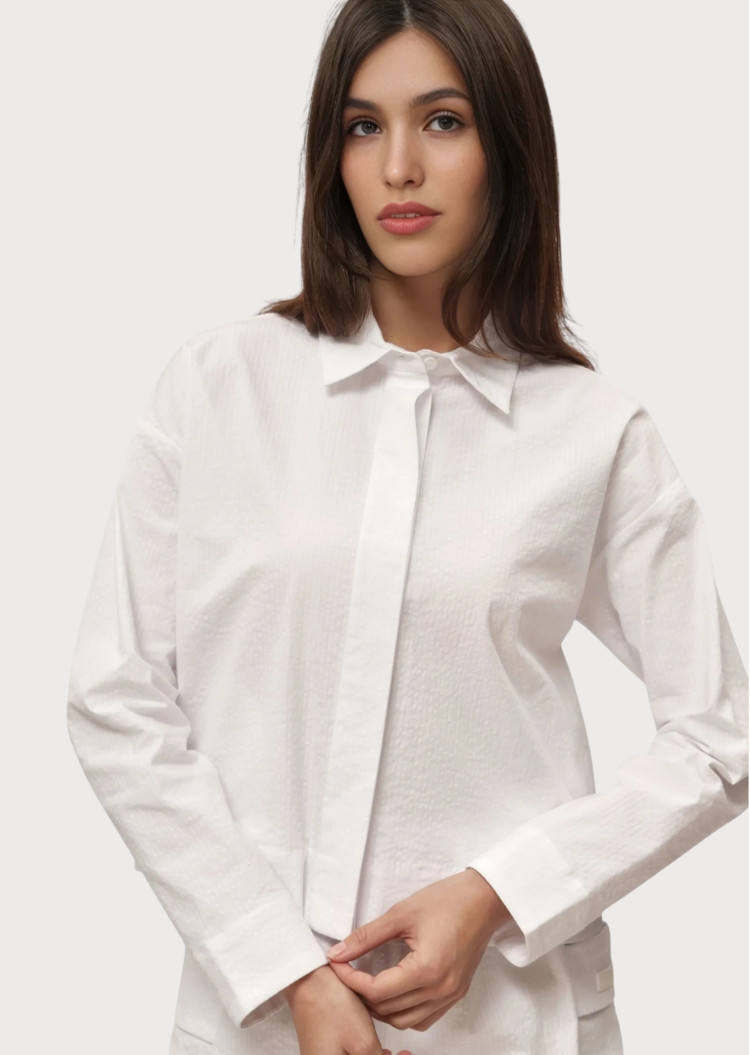 Сорочка з довгим рукавом Regular fit для жінок (478743), колір Білий - №2