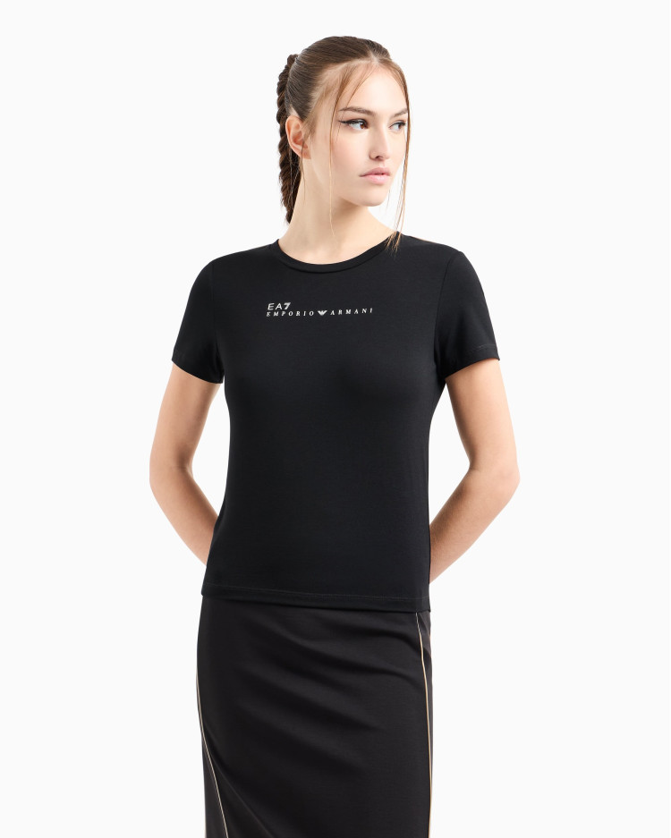Футболка Slim Fit для жінок (478765), колір Чорний - №2
