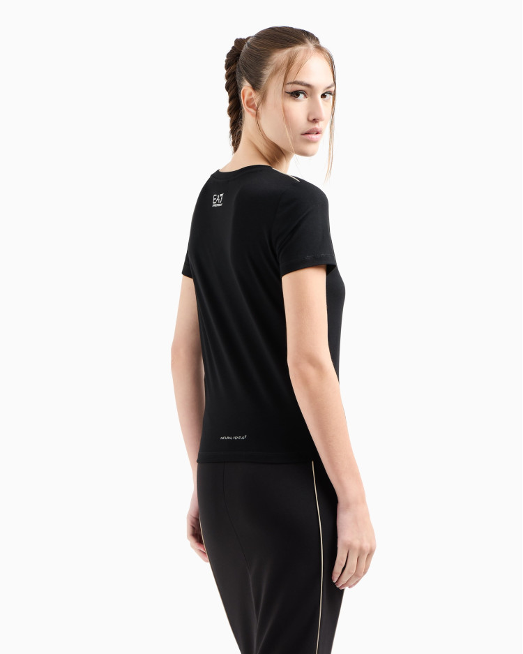 Футболка Slim Fit для жінок (478765), колір Чорний - №4