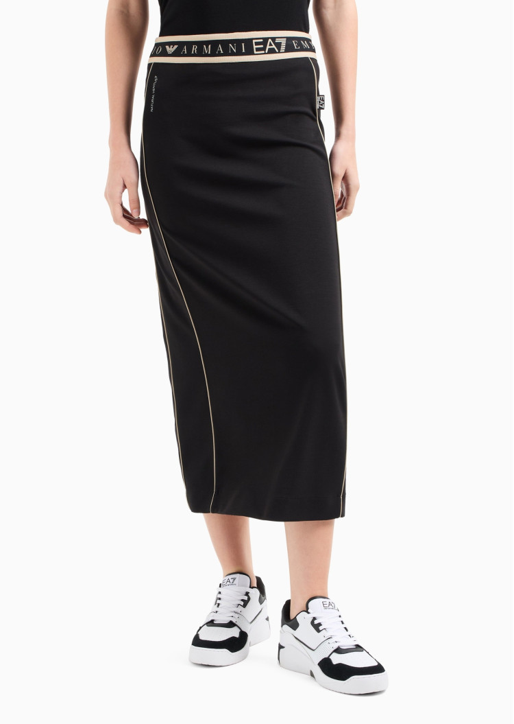 Спідниця міді Slim fit для жінок (478769), колір Чорний - №2