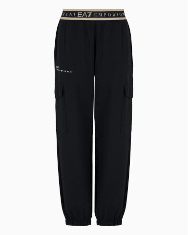Брюки джерси Regular Fit: классический крой, средняя свобода движений. Высокая