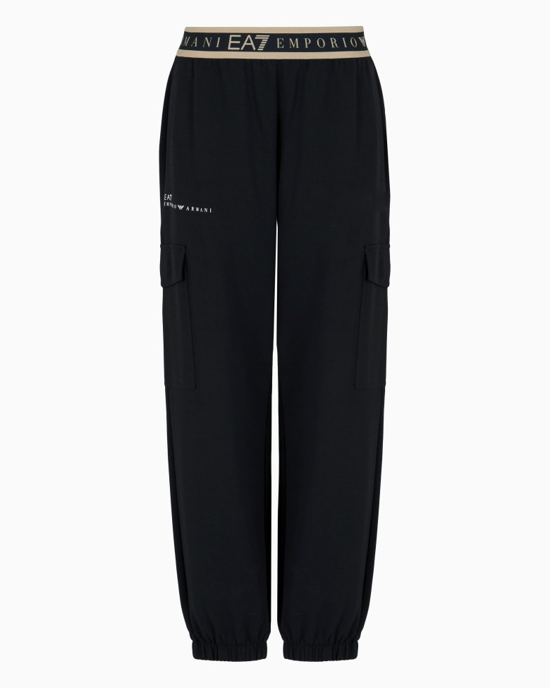 Брюки джерси Regular Fit: классический крой, средняя свобода движений. Высокая