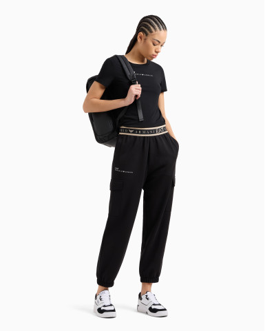 Брюки джерси Regular Fit: классический крой, средняя свобода движений. Высокая