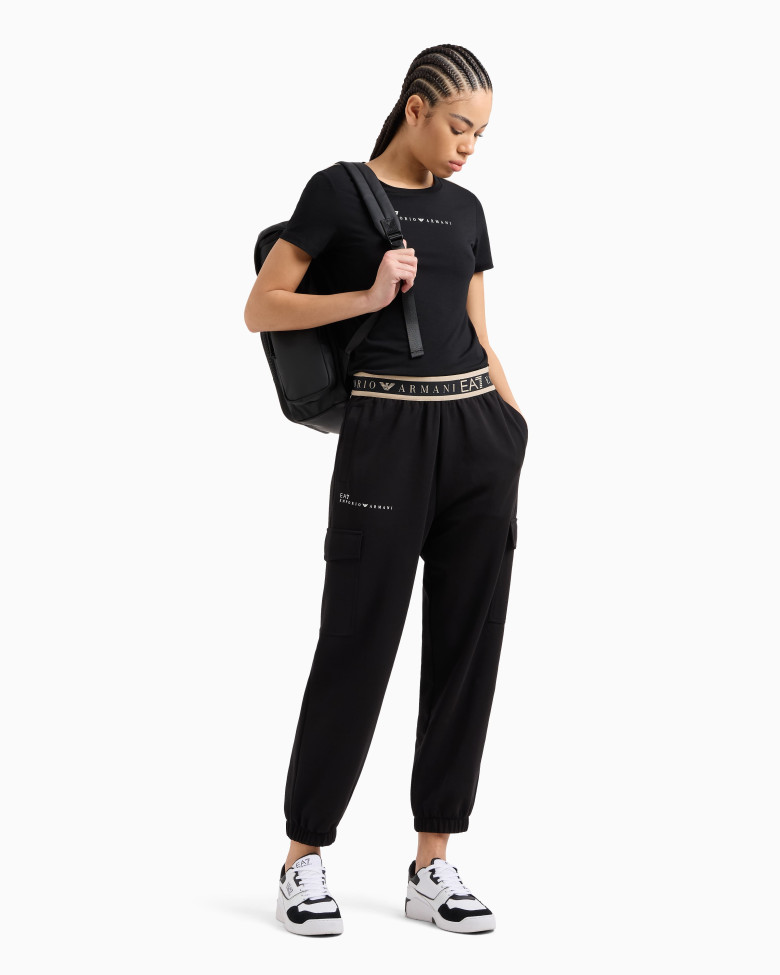 Брюки джерси Regular Fit: классический крой, средняя свобода движений. Высокая