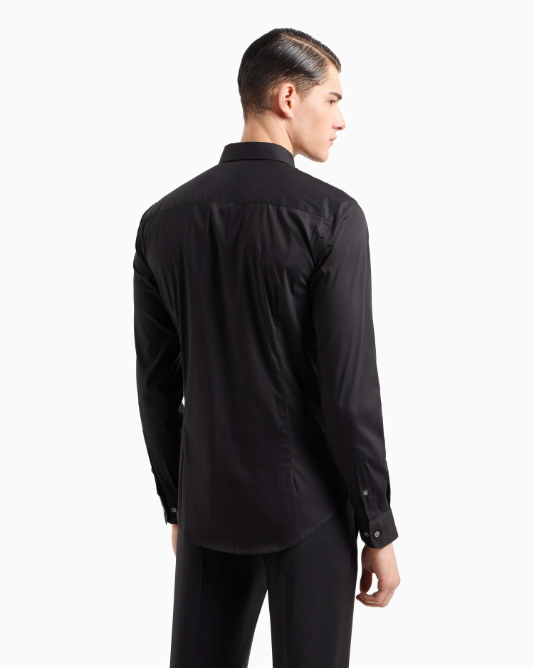 сорочка ділова Slim fit для чоловіків (478927), колір Чорний - №4