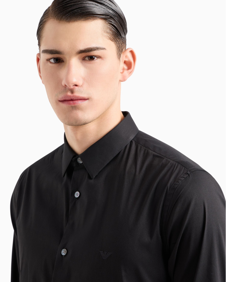 сорочка ділова Slim fit для чоловіків (478927), колір Чорний - №5