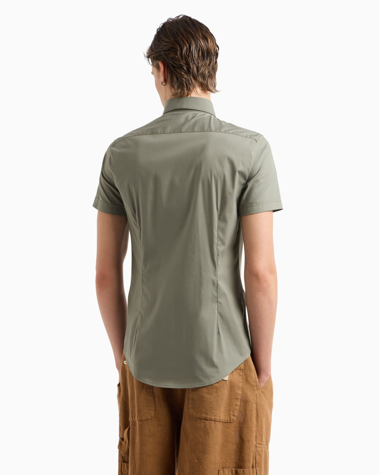 Сорочка повседневная с коротким рукавом Slim Fit — фото 4
