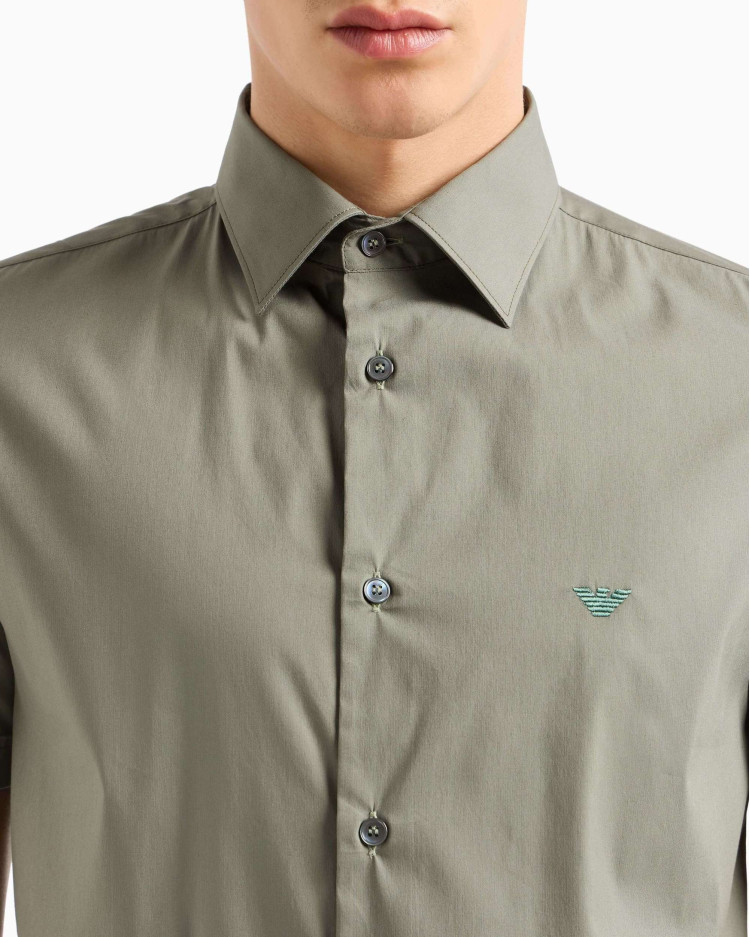 Сорочка повседневная с коротким рукавом Slim Fit — фото 5