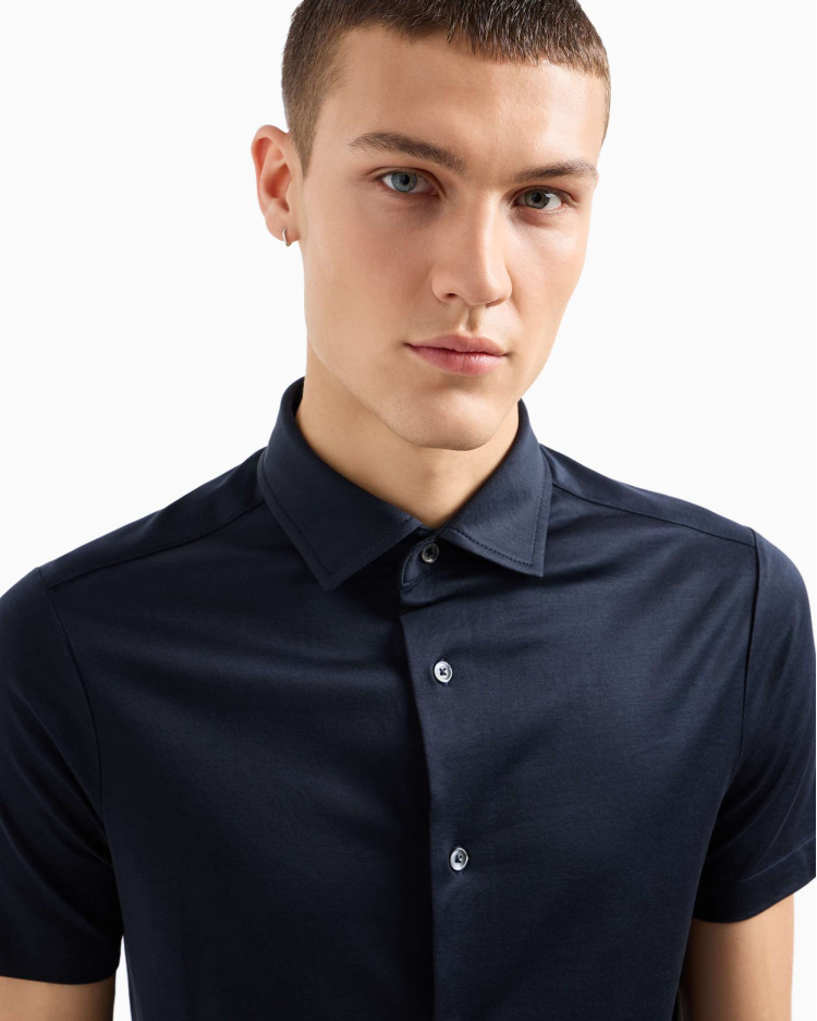 Сорочка повседневная с коротким рукавом Slim Fit — фото 5
