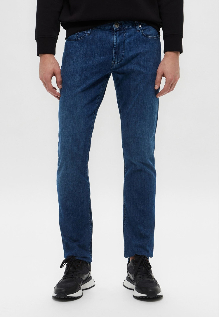 Джинсы Slim Slim fit Низкая для мужчин (478966), цвет Синий - №1