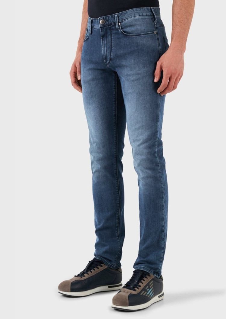 Джинси Slim Slim fit Низька для чоловіків (478970), колір Синій - №1