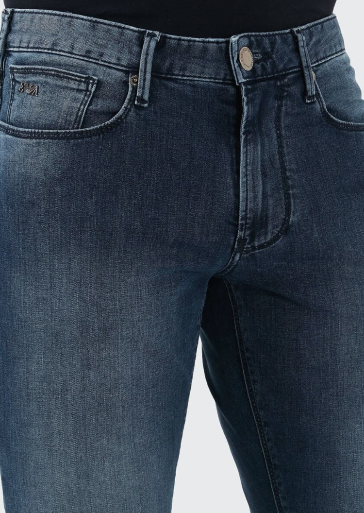 Джинсы Slim Slim Fit Низкая для мужчин (478970), цвет Синий - №4