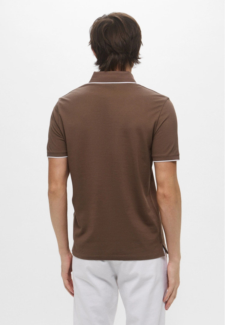 Поло Regular fit для мужчин (478990), цвет Коричневый - №4
