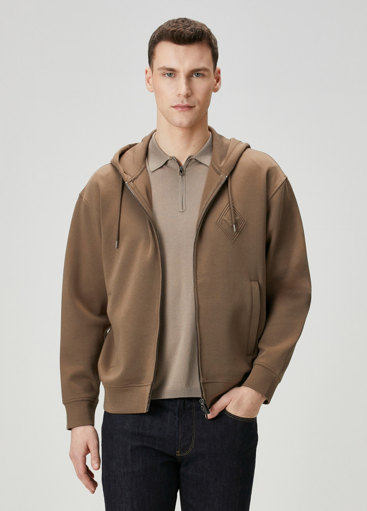Спортивная кофта Regular fit для мужчин (479039), цвет Коричневый - №2