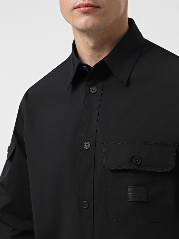 Сорочка повсякденна з коротким рукавом Relaxed fit для чоловіків (479056), колір Чорний - №5