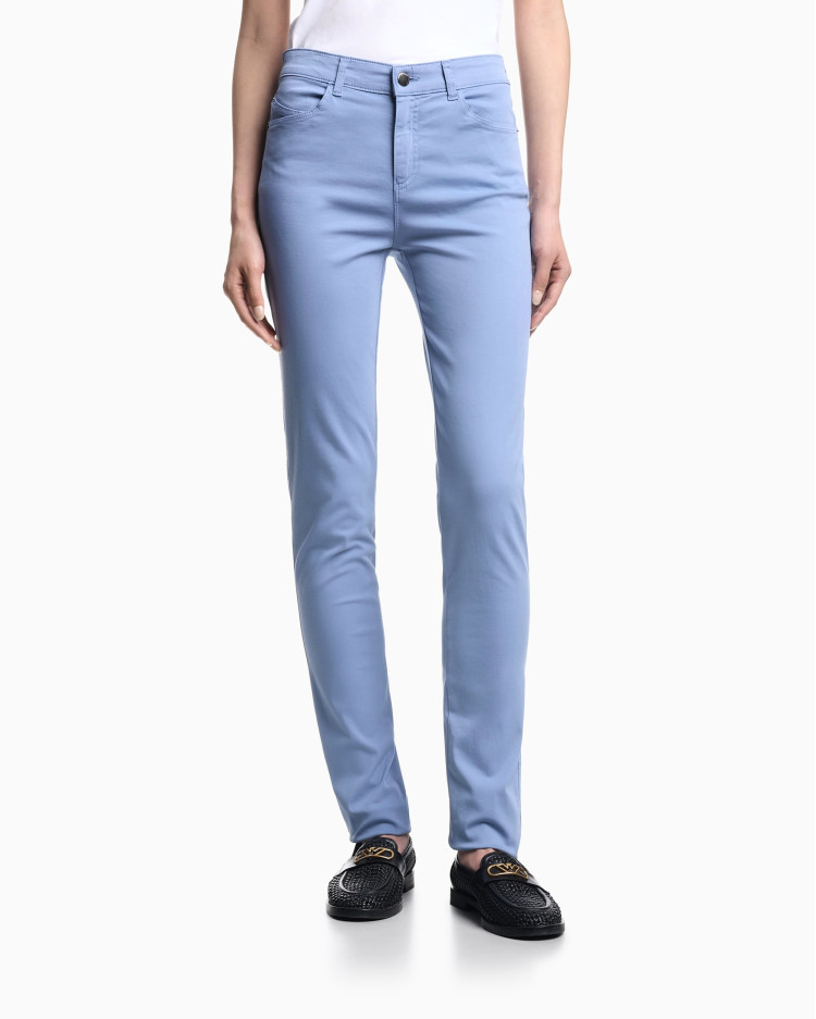 Брюки 5 карманів Extra slim Extra Slim Fit Середня для жінок (479136), колір Синій - №2