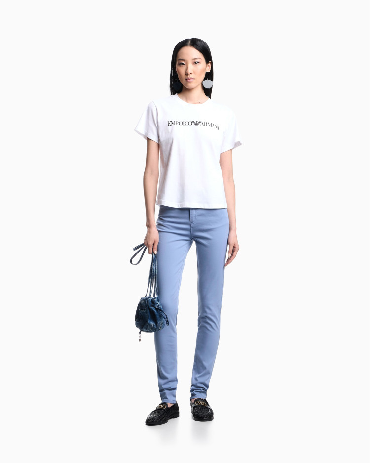 Брюки 5 карманів Extra slim Extra-slim fit Низька для жінок (479136), колір Синій - №3